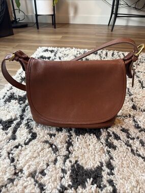 Coach Brown Leather Saddle Crossbody Bag